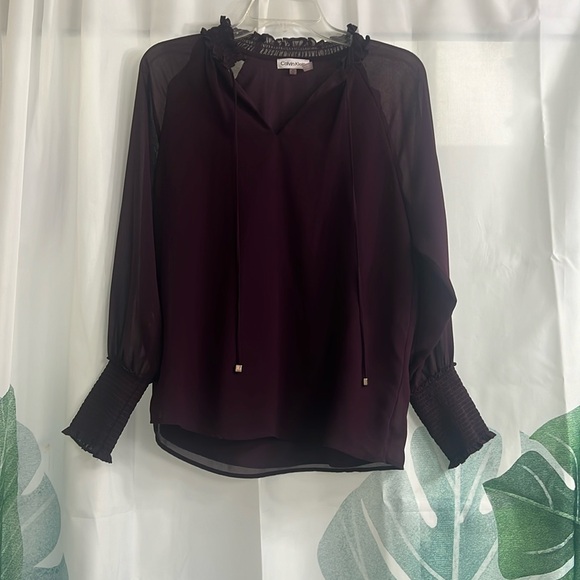 Calvin Klein Tops - Royal purple work blouse